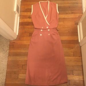 1950s Vintage Lampl Skirt and Vest Set
